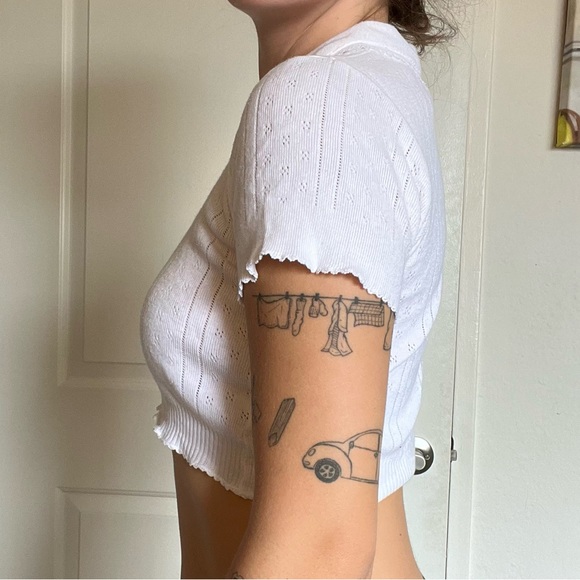 SOLD Pretties Venice Pointelle Top - Picture 6 of 8